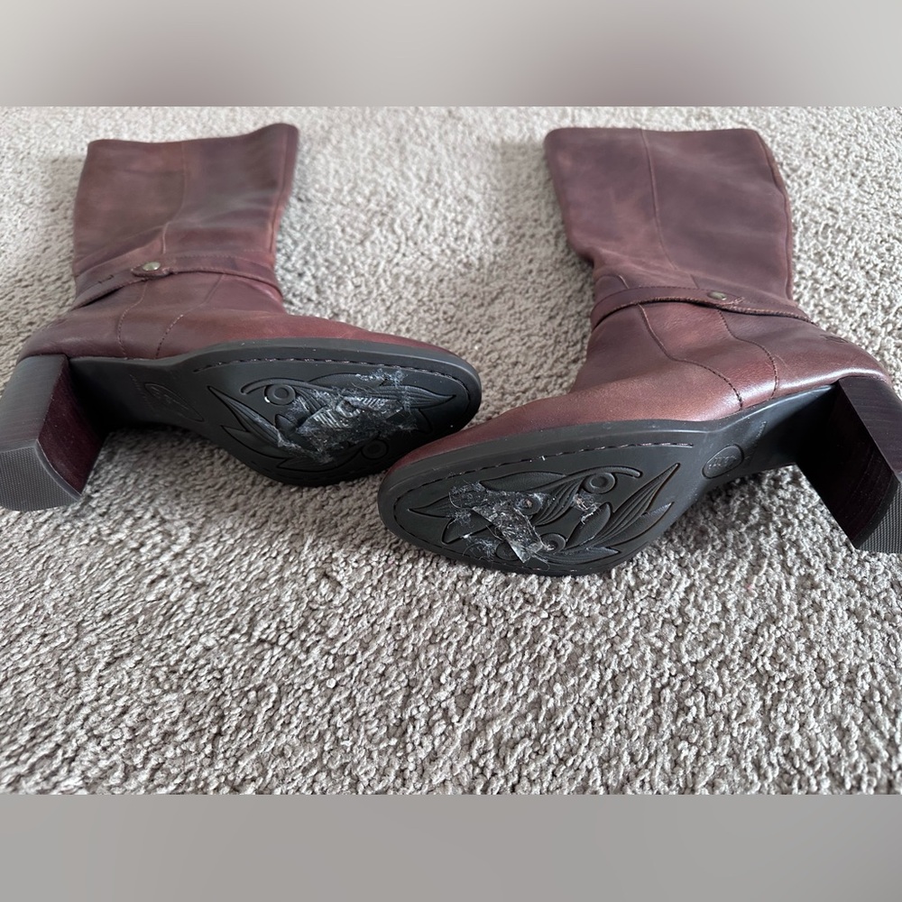 Børn Brown Leather Ellendale Knee High Boot in Size 8 - Picture 5 of 9